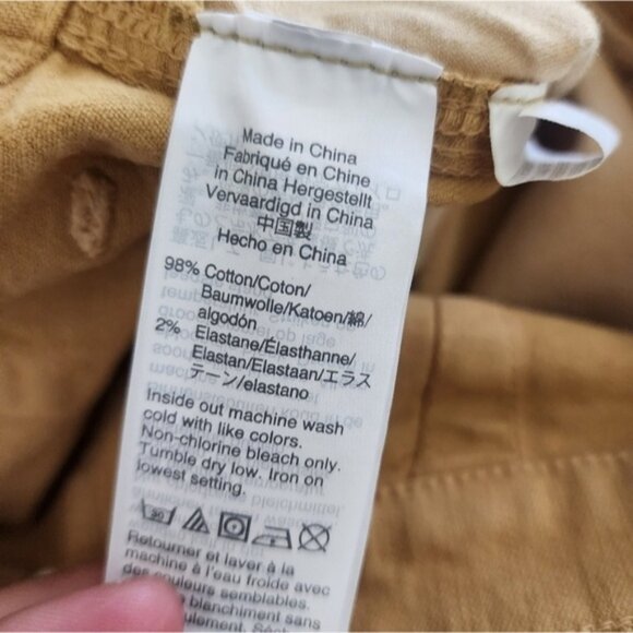 Madewell Classic Straight Leg Crop Pants in Mustard Yellow size 26 - Picture 4 of 5